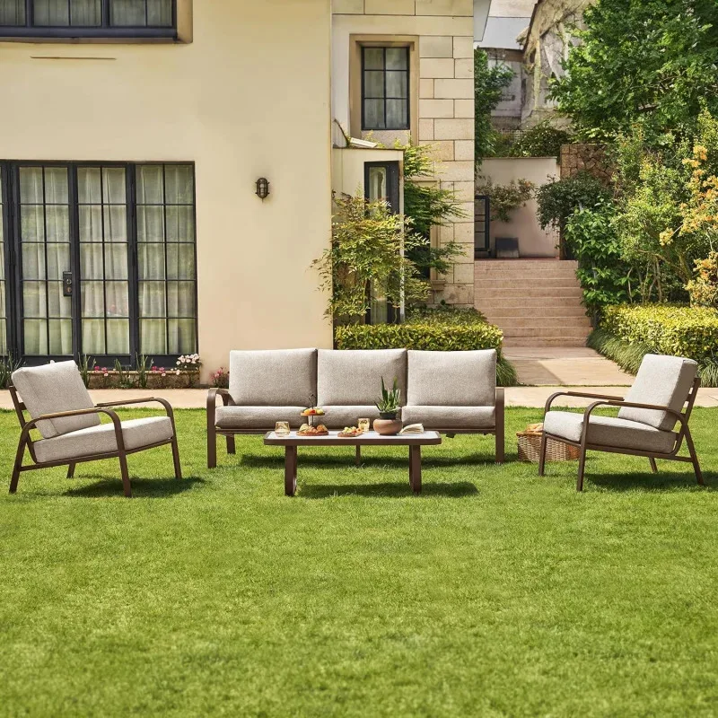 QWQEAST OAK 5 Seats , Waterproof Outdoor Patio Furniture with Thick Cushion, 4-Piece Outside Conversation Set w
QWQEAST OAK 5 Seats , Waterproof Outdoor Patio Furniture with Thick Cushion, 4-Piece Outside Conversation Set w