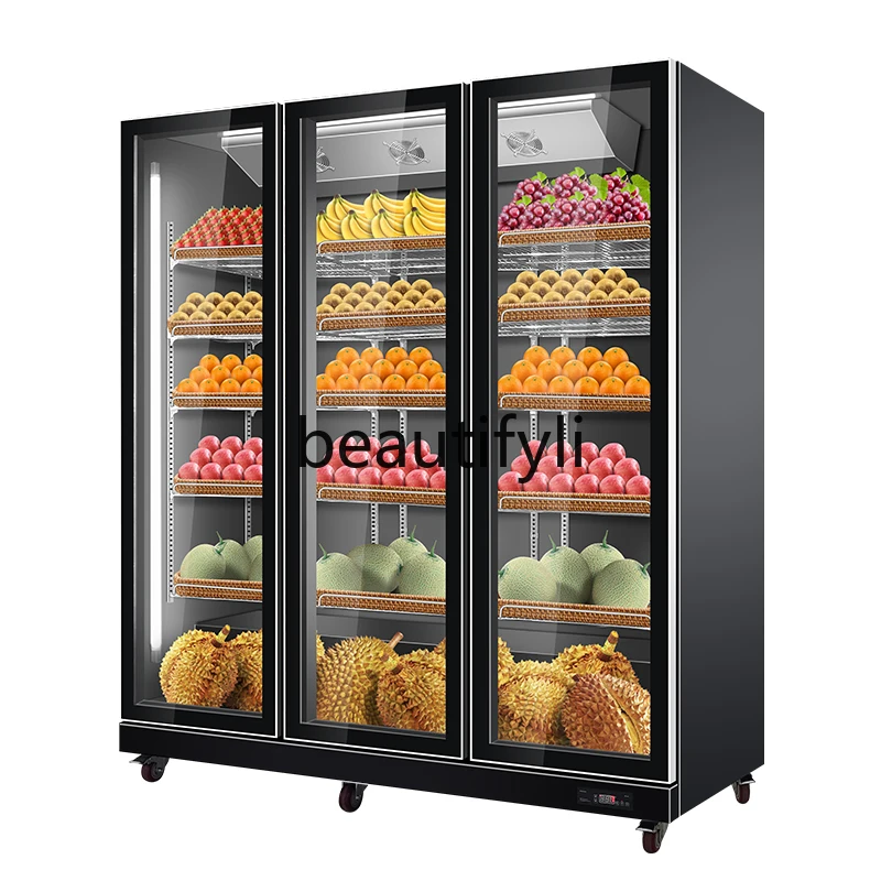 Fruit fresh-keeping cabinet Commercial three-door refrigerator Vegetable wind refrigeration, display cabinet
Fruit fresh-keeping cabinet Commercial three-door refrigerator Vegetable wind refrigeration, display cabinet