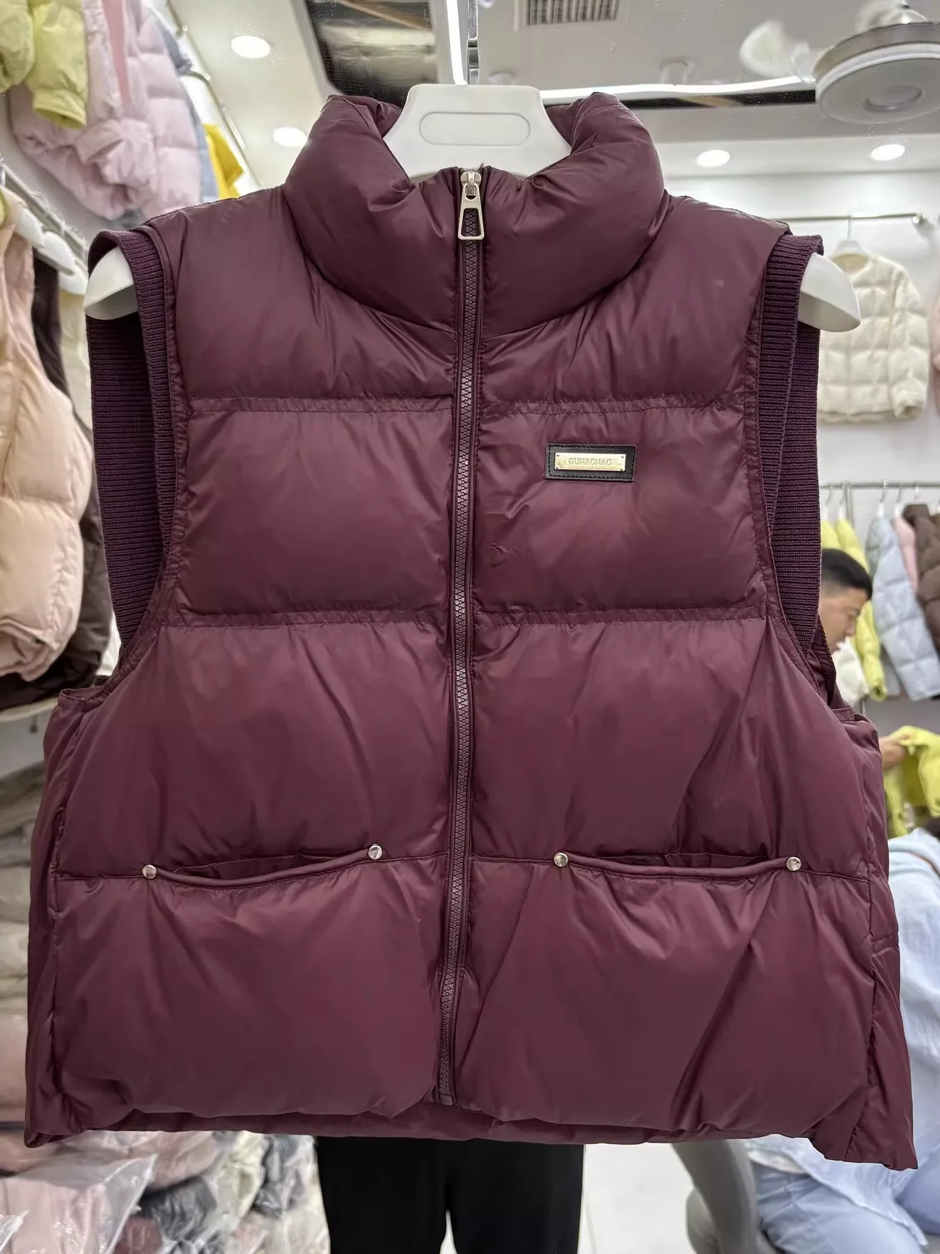 Women's ort Puffer Jaet Loose Fit Stand Collar Knitted Thi Warm Vest Small Size oulder Knitted Splicing Autumn Winter
Women's ort Puffer Jaet Loose Fit Stand Collar Knitted Thi Warm Vest Small Size oulder Knitted Splicing Autumn Winter