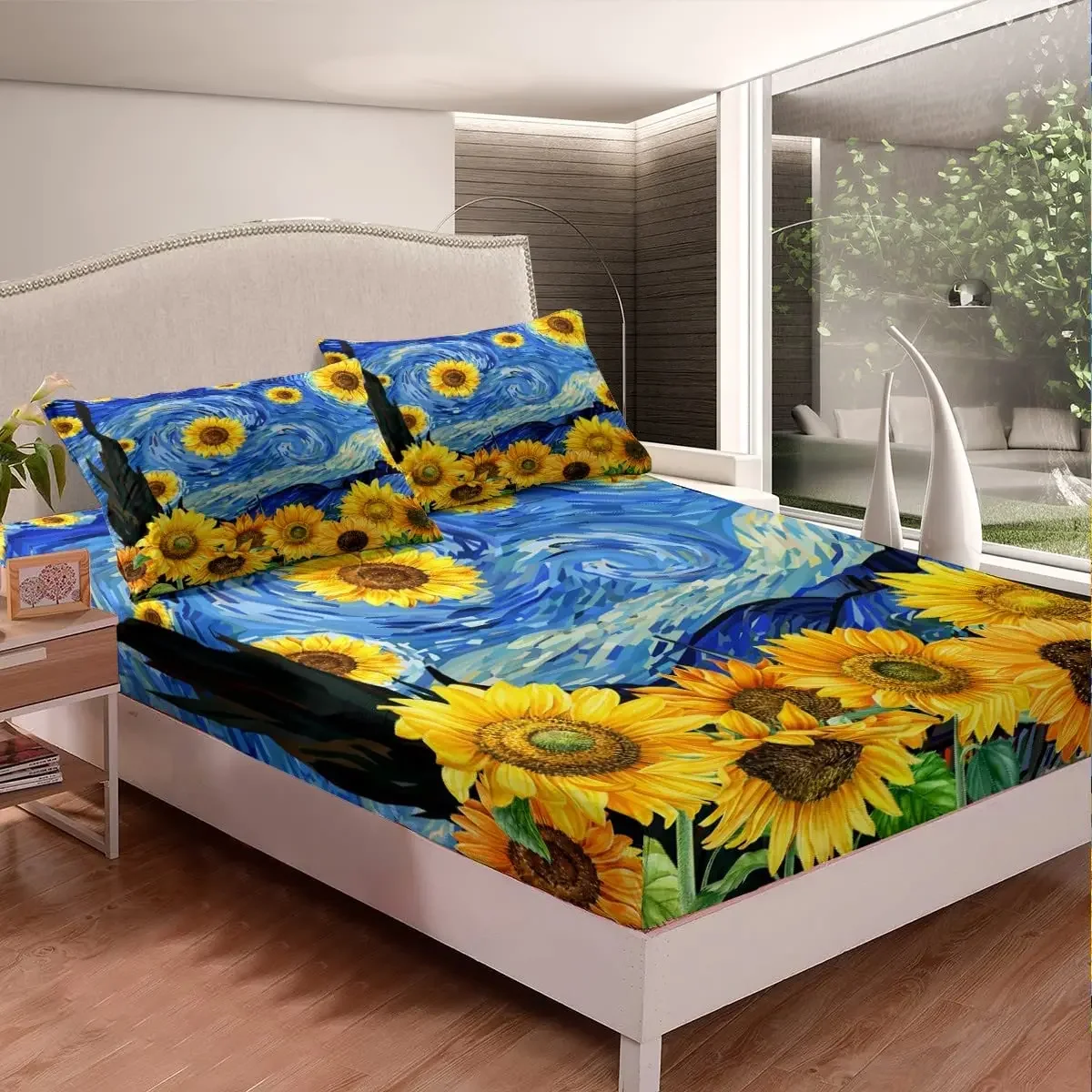Oil Painting Fitted Sheets with 2 Pillowcase,Flowers Floral Bed Sheet Set for Kids Teens Adults,Abstract Sky Soft Microfiber
Oil Painting Fitted Sheets with 2 Pillowcase,Flowers Floral Bed Sheet Set for Kids Teens Adults,Abstract Sky Soft Microfiber