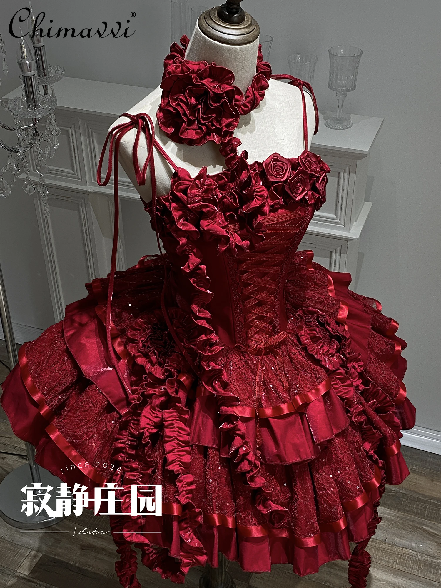 Original Gothic Lolita Dress 2025 Summer New Burgundy Sweet Cool Girl Birthday Party Temperament Short Fishbone Gown Dress
Original Gothic Lolita Dress 2025 Summer New Burgundy Sweet Cool Girl Birthday Party Temperament Short Fishbone Gown Dress