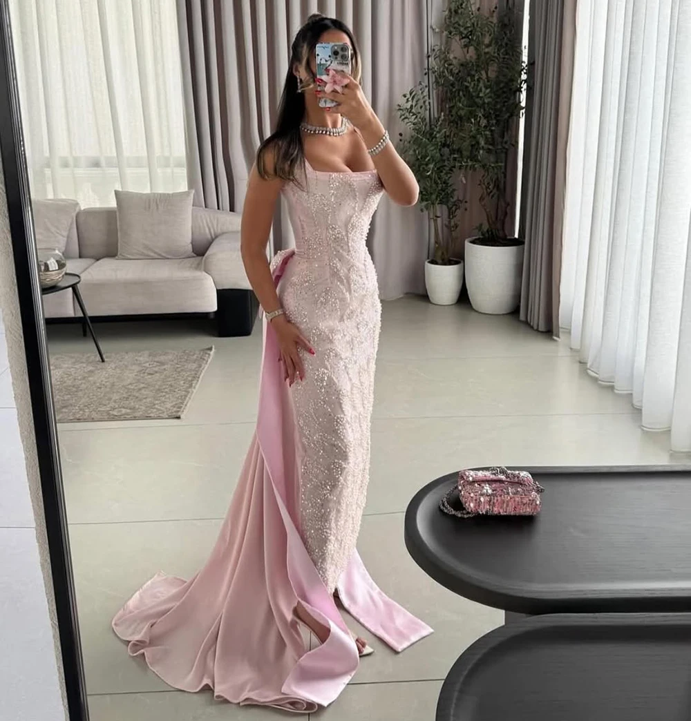 Eshault&bridal Women's Elegant Beaded Mermaid Evening Dress Square Neck Long Formal Prom Wedding Party Gown Customizable 2025
Eshault&bridal Women's Elegant Beaded Mermaid Evening Dress Square Neck Long Formal Prom Wedding Party Gown Customizable 2025