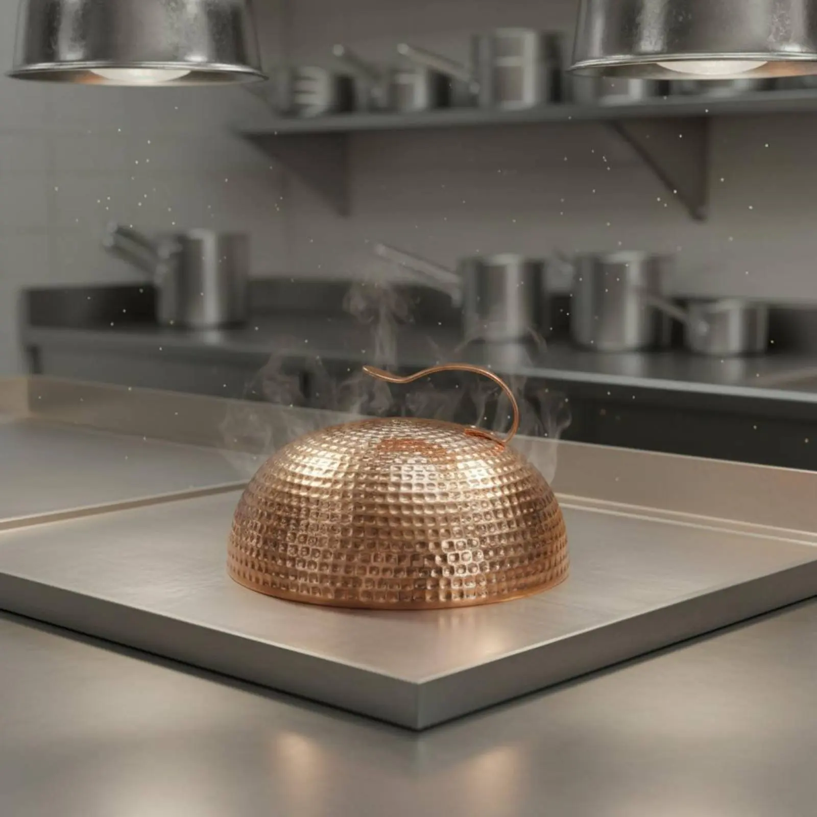Teppanyaki Grill Lid Professional Grade Hammered Dome Cover Stainless Steel Food Dome Rust Non-Rusting Metal Food Cloche Spatter
Teppanyaki Grill Lid Professional Grade Hammered Dome Cover Stainless Steel Food Dome Rust Non-Rusting Metal Food Cloche Spatter