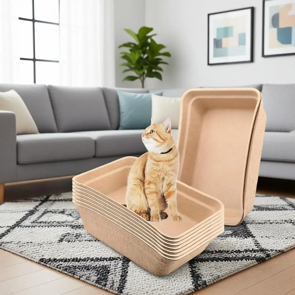 Disposable Cat Litter Boxes Paper Pet Litter Tray Portable 2 in 1 for Small Animals, 16.7 x 12.8 x 4.1 Inch
Disposable Cat Litter Boxes Paper Pet Litter Tray Portable 2 in 1 for Small Animals, 16.7 x 12.8 x 4.1 Inch