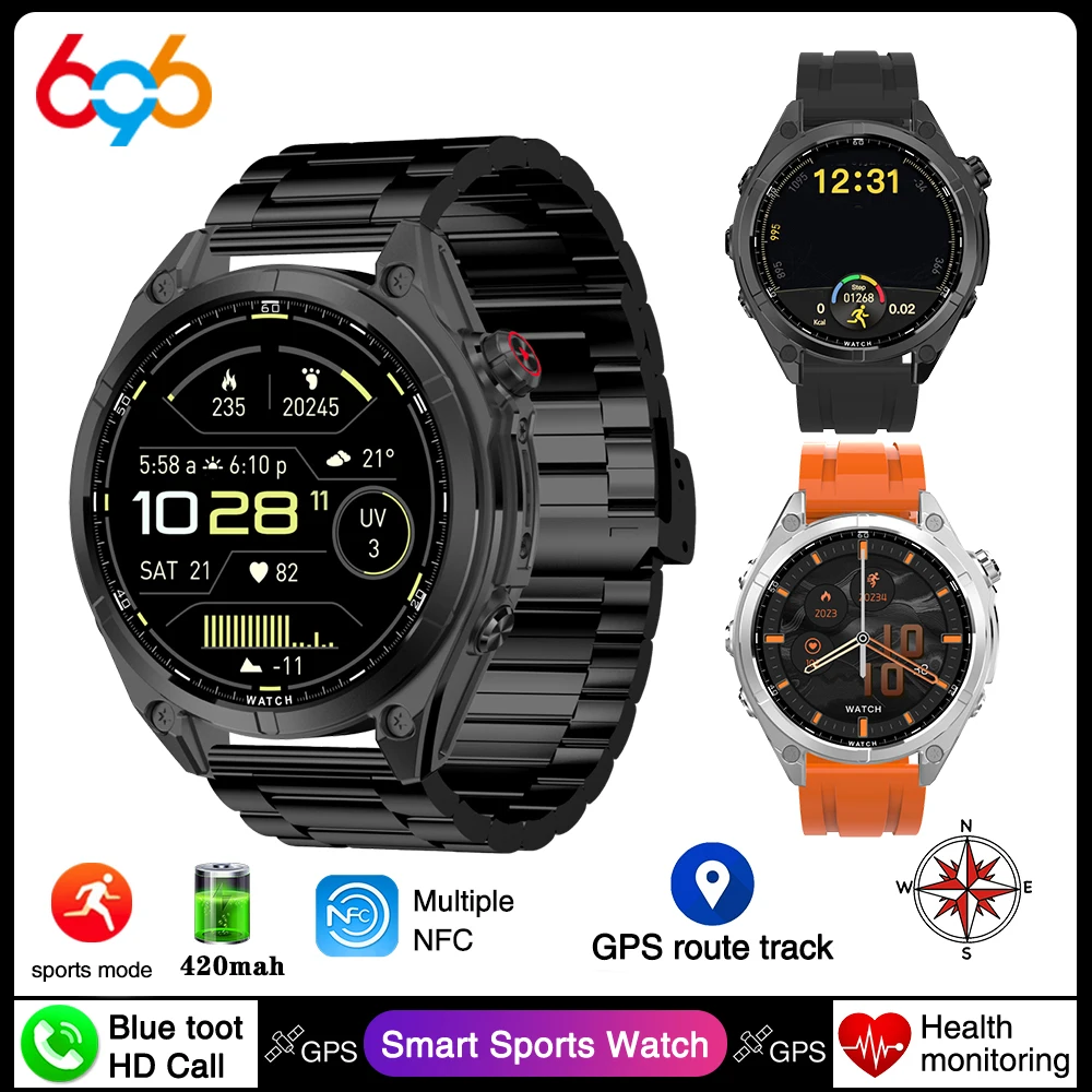 Compass Flashlight Outdoor Smartwatch NFC Blue Tooth Call Smart Watch Men Women Map Navigation Sports Heart Rate Health Monitor
Compass Flashlight Outdoor Smartwatch NFC Blue Tooth Call Smart Watch Men Women Map Navigation Sports Heart Rate Health Monitor