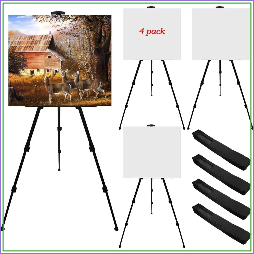 66-Inch Adjustable Metal Easel Stand for Painting, Displaying & Drawing - Lightweight Portable for Tabletop & Outdoor Use, Sturdy, 4-Pack
66-Inch Adjustable Metal Easel Stand for Painting, Displaying & Drawing - Lightweight Portable for Tabletop & Outdoor Use, Sturdy, 4-Pack
