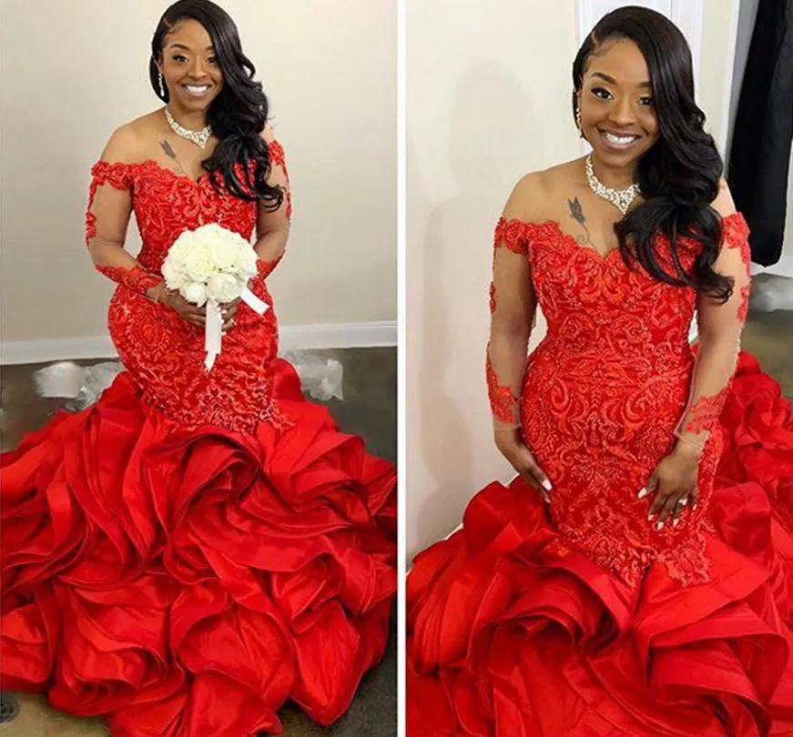 Красное кружевное платье русалки для выпускного вечера Aso Ebi с открытыми плечами, прозрачное многоуровневое вечернее платье с длинными рукавами, Vestidos De Festa Robe Soiree
Красное кружевное платье русалки для выпускного вечера Aso Ebi с открытыми плечами, прозрачное многоуровневое вечернее платье с длинными рукавами, Vestidos De Festa Robe Soiree