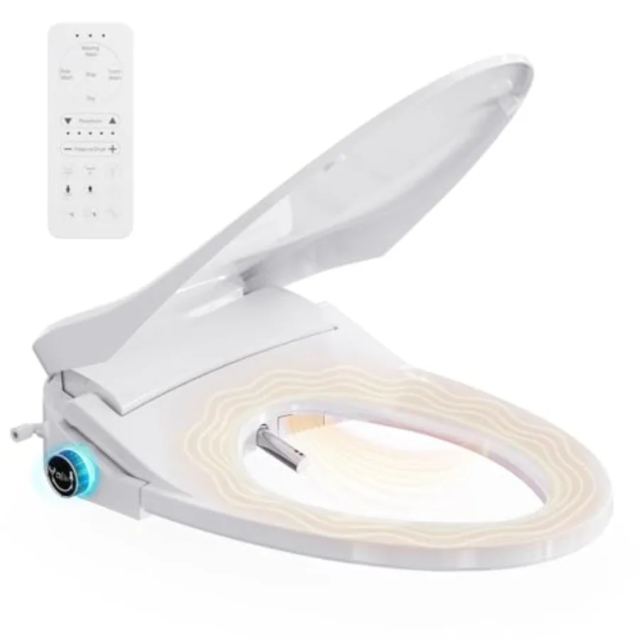 Electric Bidet Seat for Elongated Toilet, Stainless Steel, White, Heated Seat with Luxury Aerated Wash, Instant Warm Water, Sel
Electric Bidet Seat for Elongated Toilet, Stainless Steel, White, Heated Seat with Luxury Aerated Wash, Instant Warm Water, Sel