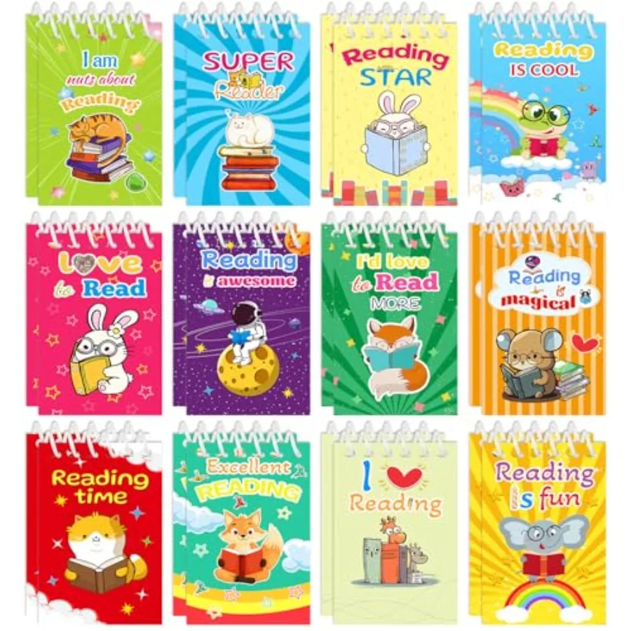 YYMYMGJ 24 Pcs Reading Book Mini Spiral Notebooks Love to Read Pocket Notepads Journal Memo Pads for Reading Book Birthday Part
YYMYMGJ 24 Pcs Reading Book Mini Spiral Notebooks Love to Read Pocket Notepads Journal Memo Pads for Reading Book Birthday Part