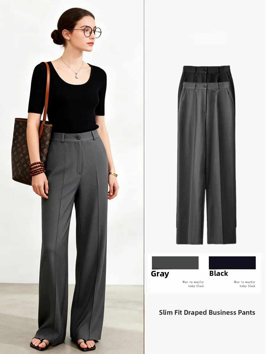 Gray Wide Leg Suit Pants Women's Summer New High Waist Drape Straight Leg Pants Small Size Commute Slimming Casual Pants
Gray Wide Leg Suit Pants Women's Summer New High Waist Drape Straight Leg Pants Small Size Commute Slimming Casual Pants