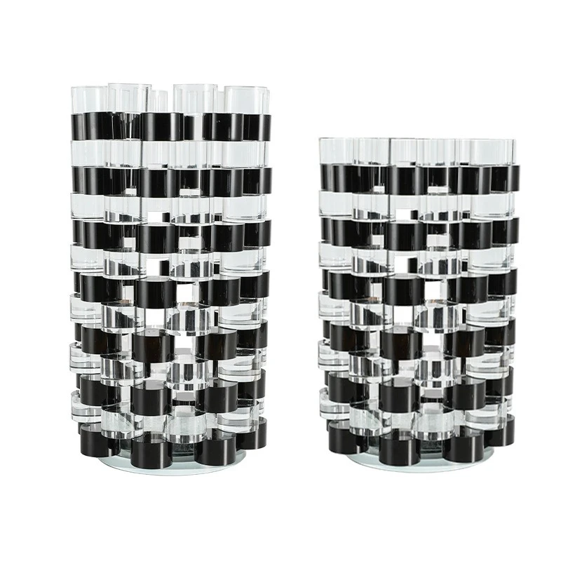 Light luxury dislocation black and white crystal flower ware model house sales department living room B & B 
Light luxury dislocation black and white crystal flower ware model house sales department living room B & B