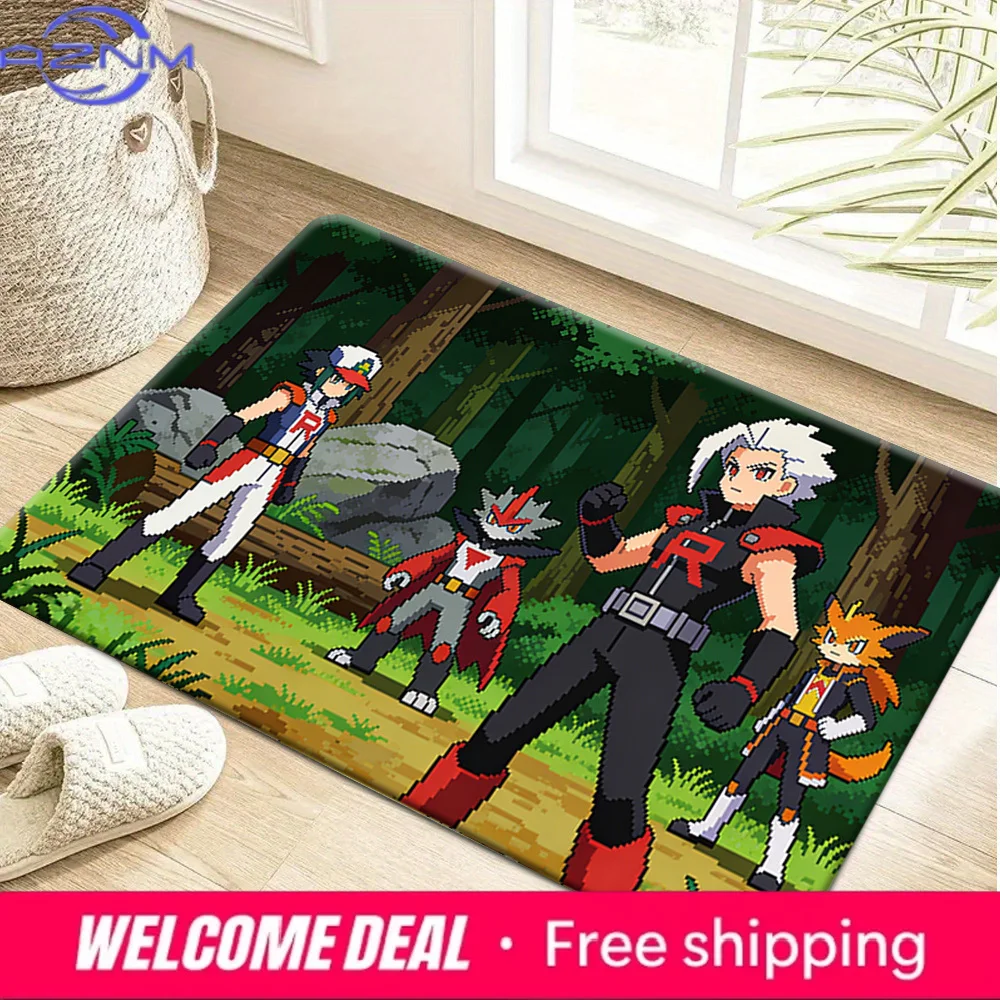 Pokemon Team Pixel Art Print Doormat Non-Slip Absorbent Floor Mat for Indoor Entrance Home Decor
Pokemon Team Pixel Art Print Doormat Non-Slip Absorbent Floor Mat for Indoor Entrance Home Decor