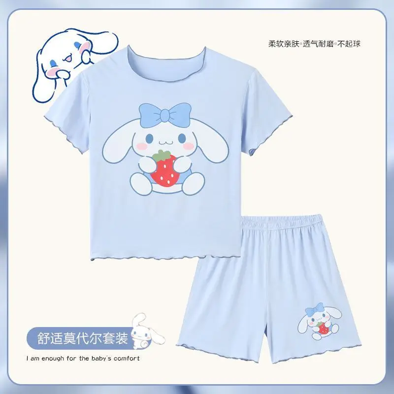 Cinnamoroll Hello Kitty Anime Kawaii Sanrio Short-Sleeved Pajamas Summer Cute Kuromi Childre Princess Clothing Gifts for Kids
Cinnamoroll Hello Kitty Anime Kawaii Sanrio Short-Sleeved Pajamas Summer Cute Kuromi Childre Princess Clothing Gifts for Kids