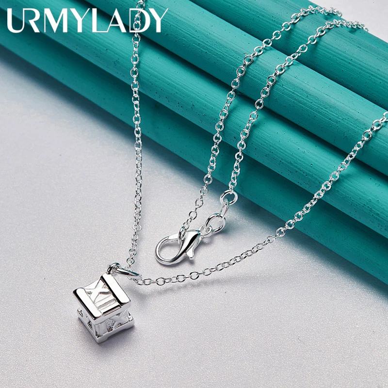 URMYLADY Fine 925 Sterling Silver Roman Square 16-30 Inch Pendant Necklace For Women Wedding Party Fashion Charm Jewelry
URMYLADY Fine 925 Sterling Silver Roman Square 16-30 Inch Pendant Necklace For Women Wedding Party Fashion Charm Jewelry