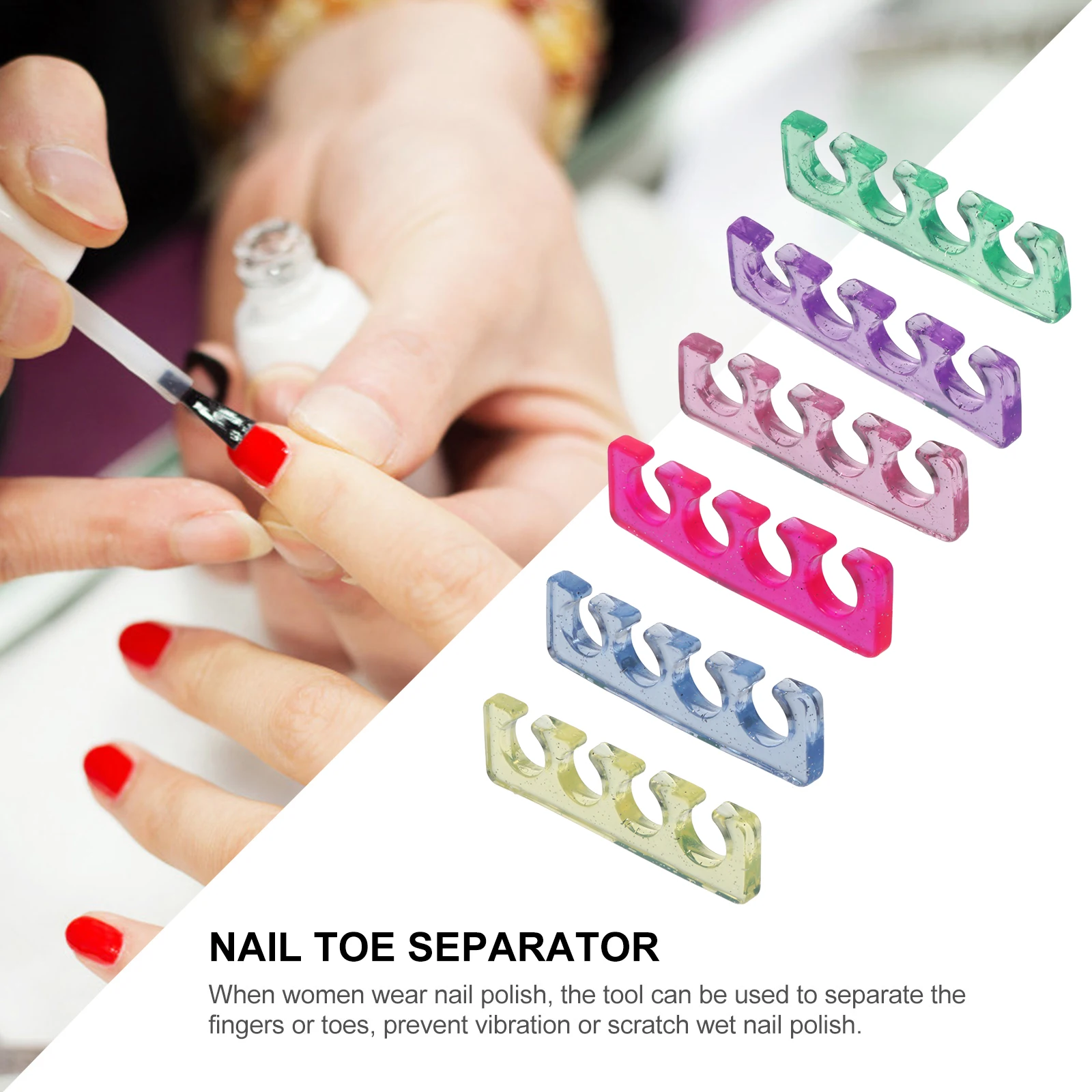 6pcs Silicone Toe Separator for Pedicure Manicure Finger Spreader Nail Art Tool Elastic Divider Stretcher Gift Flexible
6pcs Silicone Toe Separator for Pedicure Manicure Finger Spreader Nail Art Tool Elastic Divider Stretcher Gift Flexible