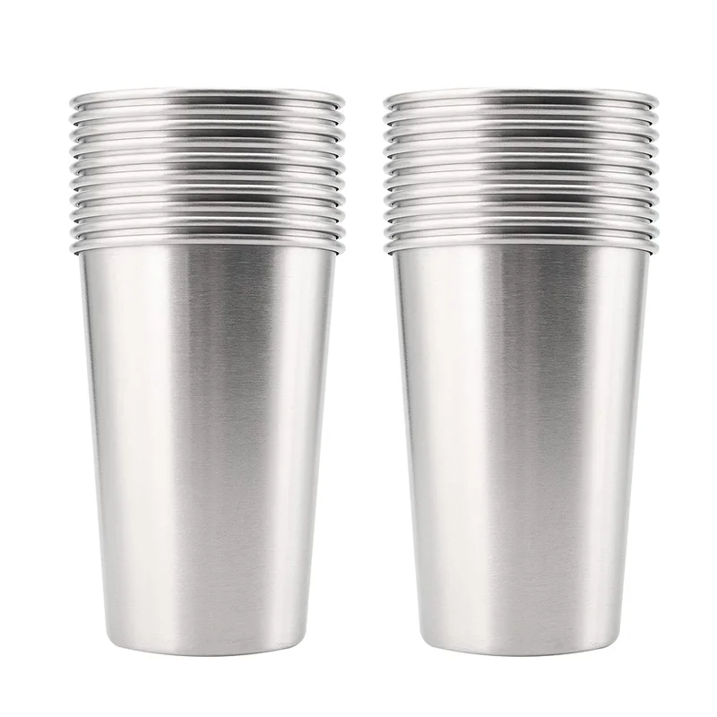 100Pcs/Lot 500ml Stainless Steel Cups With Juice Beer Glass Portion Cups 16oz Tumbler Pint Metal Kitchen Bar Large Drinking Mug
100Pcs/Lot 500ml Stainless Steel Cups With Juice Beer Glass Portion Cups 16oz Tumbler Pint Metal Kitchen Bar Large Drinking Mug