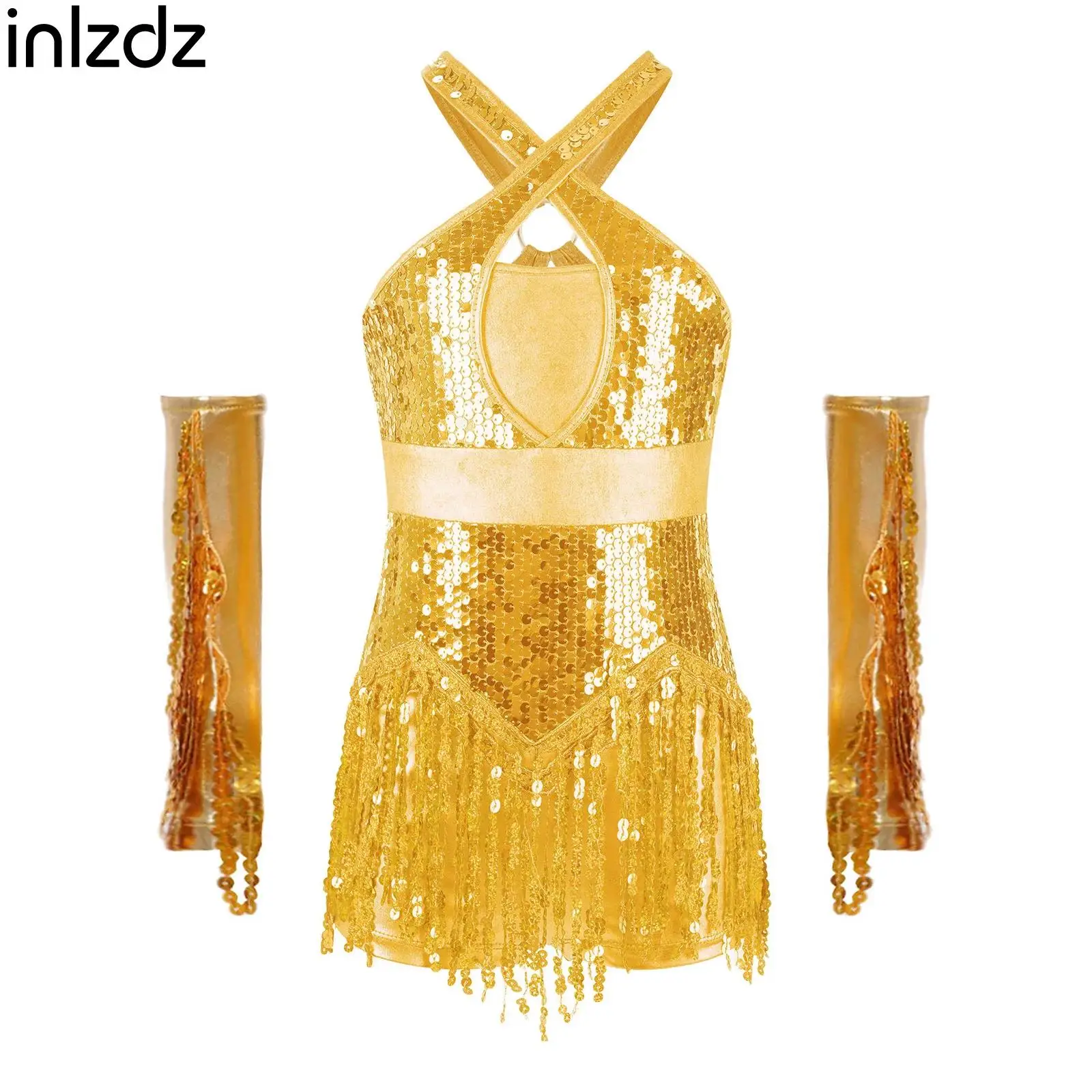 Girls Sequins Tassel Latin Jazz Dance Outfit Figure Skating Cha-Cha Performance Costume for Kids Gymnastics Outfit Ballerina
Girls Sequins Tassel Latin Jazz Dance Outfit Figure Skating Cha-Cha Performance Costume for Kids Gymnastics Outfit Ballerina
