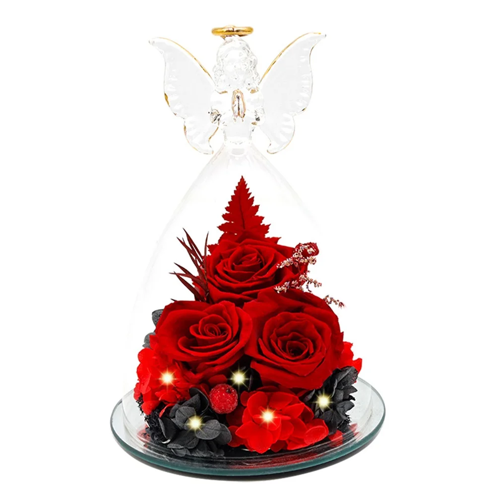 Christmas Roses Gifts ,Preserved Real Flowers Roses in Glass Angel Figurines, Birthday Gifts for Women hristmas Anniversary
Christmas Roses Gifts ,Preserved Real Flowers Roses in Glass Angel Figurines, Birthday Gifts for Women hristmas Anniversary