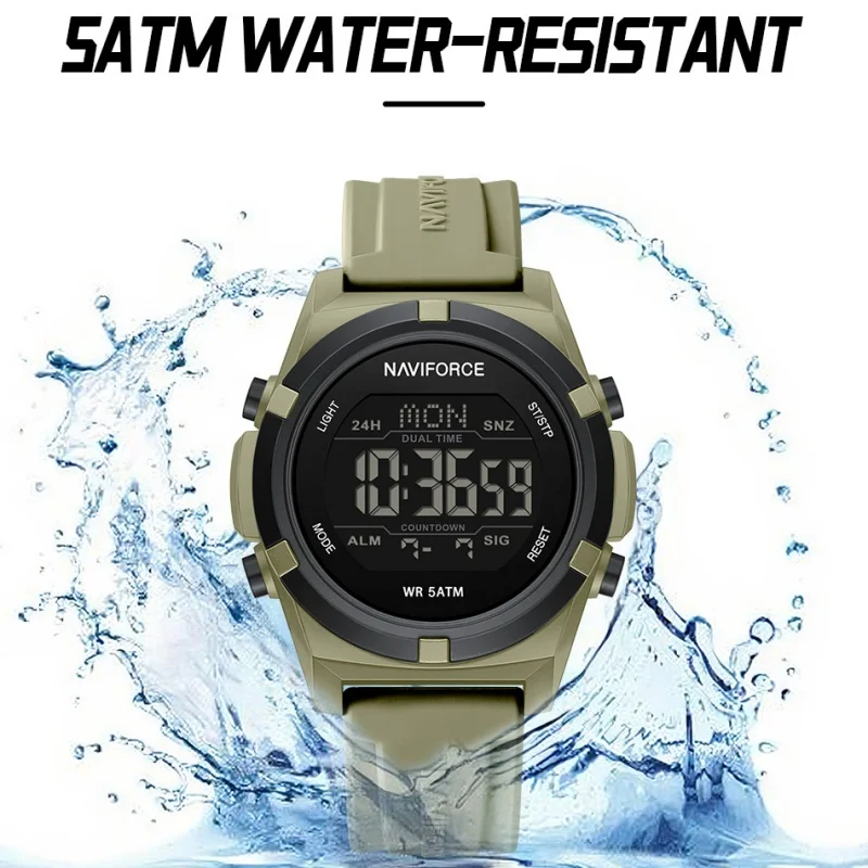 NAVIFORCE Luxury Men's Watches Silicone Band 50M Waterproof Alarm Stopwatch Luminous Man Watch Top Original Quartz Watch for Men
NAVIFORCE Luxury Men's Watches Silicone Band 50M Waterproof Alarm Stopwatch Luminous Man Watch Top Original Quartz Watch for Men