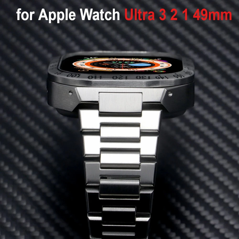 Refit Mod Kit Metal Case for Apple Watch Band Ultra 3 2 49mm Modification Stainless Steel Strap Iwatch Series 9 8 Sport correas
Refit Mod Kit Metal Case for Apple Watch Band Ultra 3 2 49mm Modification Stainless Steel Strap Iwatch Series 9 8 Sport correas