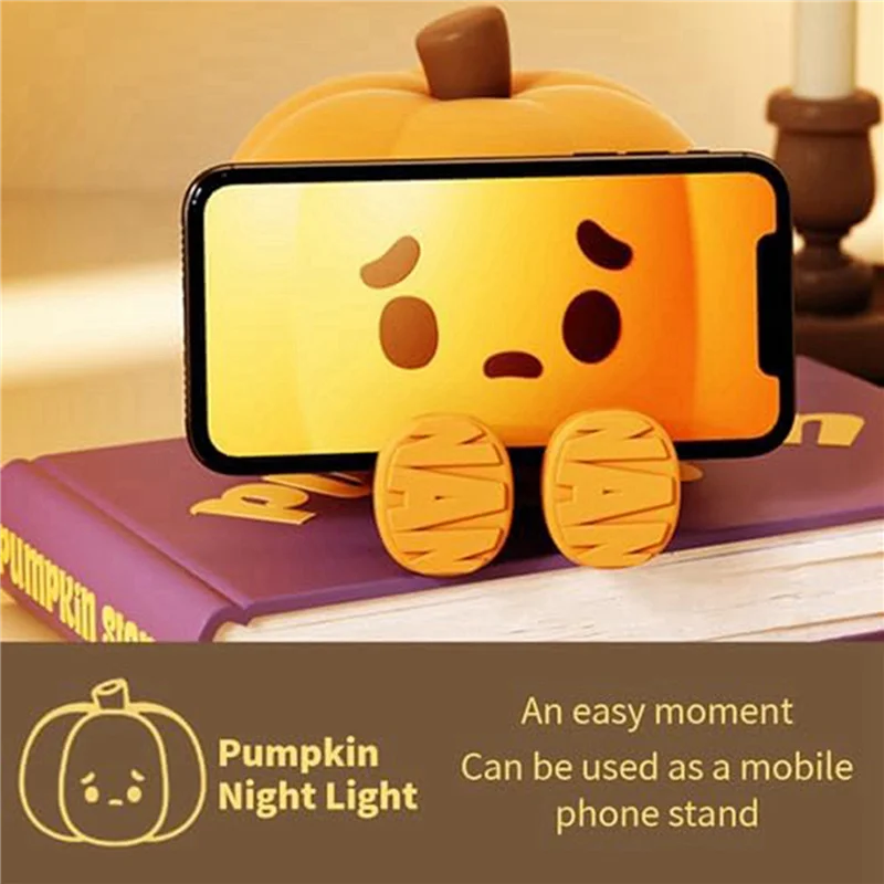 B28C-2X Night Light Cute Lamp Pumpkin Touch Sensor Lamp Christmas Night Lamp Silicone LED Rechargeable Lamp
B28C-2X Night Light Cute Lamp Pumpkin Touch Sensor Lamp Christmas Night Lamp Silicone LED Rechargeable Lamp