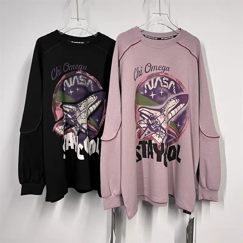 American street trendy brand long-sleeved sweater women's loose casual printing 2023 autumn and winter new lower clothes missing
American street trendy brand long-sleeved sweater women's loose casual printing 2023 autumn and winter new lower clothes missing