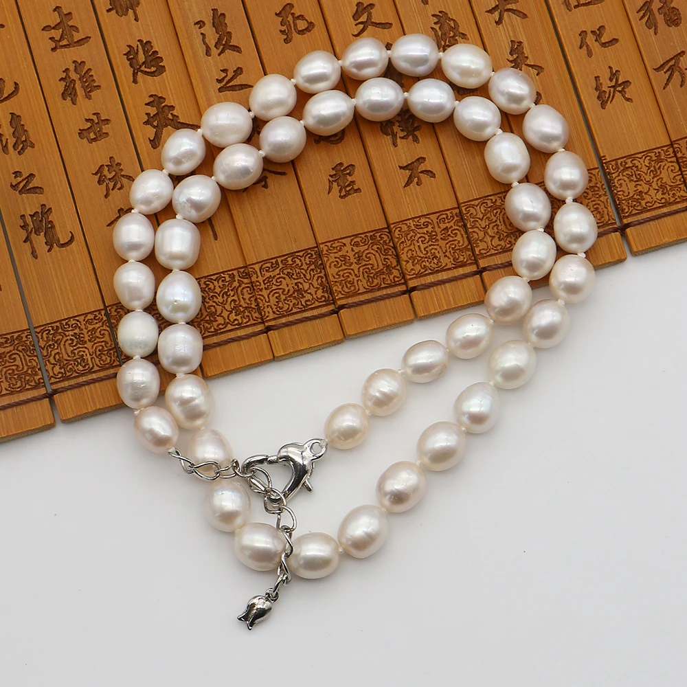 Ожерелье из натурального пресноводного белого жемчуга в форме риса 7-8 мм, минималистичное высококачественное очаровательное ювелирное изделие, подарок на помолвку
Ожерелье из натурального пресноводного белого жемчуга в форме риса 7-8 мм, минималистичное высококачественное очаровательное ювелирное изделие, подарок на помолвку