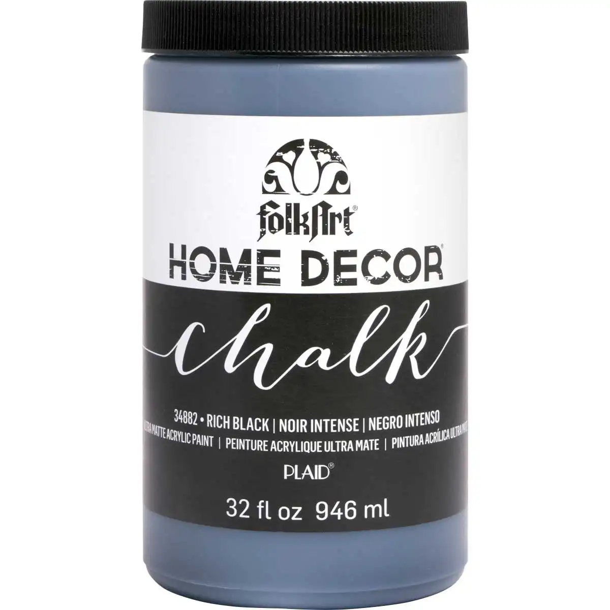 FolkArt Home Décor Chalk Acrylic Craft Paint, Rich Black, Ultra Matte Finish, 32 fl oz
FolkArt Home Décor Chalk Acrylic Craft Paint, Rich Black, Ultra Matte Finish, 32 fl oz