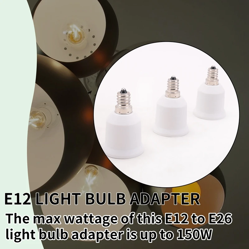 12 Pack E12 To E26 Adapter E12 Light Socket To Medium Base E26 E27 Converter Light Socket Adapter Chandelier Socket
12 Pack E12 To E26 Adapter E12 Light Socket To Medium Base E26 E27 Converter Light Socket Adapter Chandelier Socket