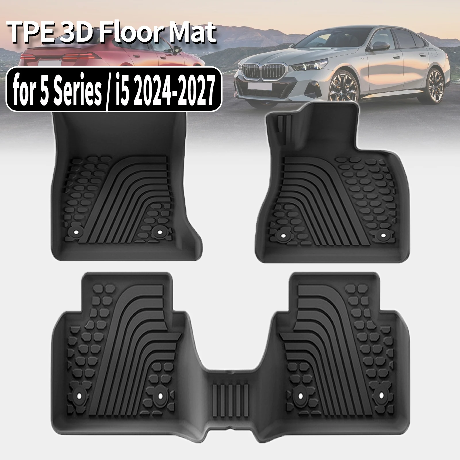 Для BMW 5 серии i5 2024 2025-2027 G60 G68: Водонепроницаемые, нескользящие, легкоочищаемые коврики TPE для пола и багажника, автомобильные аксессуары
Для BMW 5 серии i5 2024 2025-2027 G60 G68: Водонепроницаемые, нескользящие, легкоочищаемые коврики TPE для пола и багажника, автомобильные аксессуары