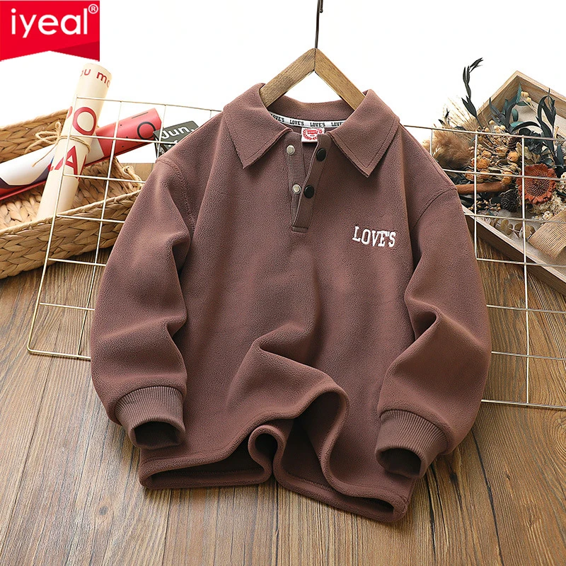 IYEAL 4-14 Years Children Autumn Winter Plus Velvet Pullover Tops Kid Boys Girls Polar Fleece Turndown Collar Sweatshirts
IYEAL 4-14 Years Children Autumn Winter Plus Velvet Pullover Tops Kid Boys Girls Polar Fleece Turndown Collar Sweatshirts