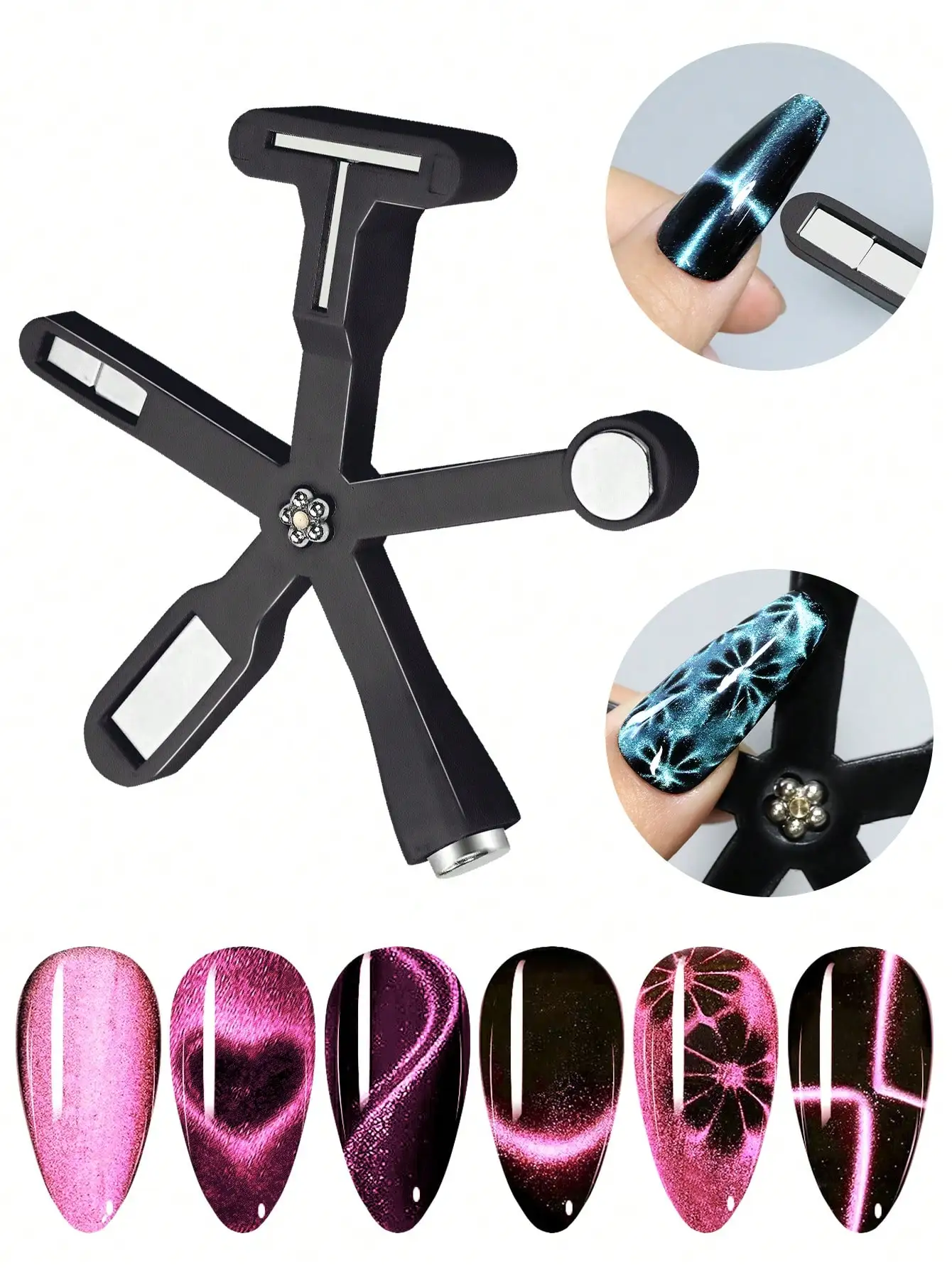 6 In 1 Magnetic Nail Stick for Cat Eye Gel Polish Manicure Nail Art Design Tool
6 In 1 Magnetic Nail Stick for Cat Eye Gel Polish Manicure Nail Art Design Tool
