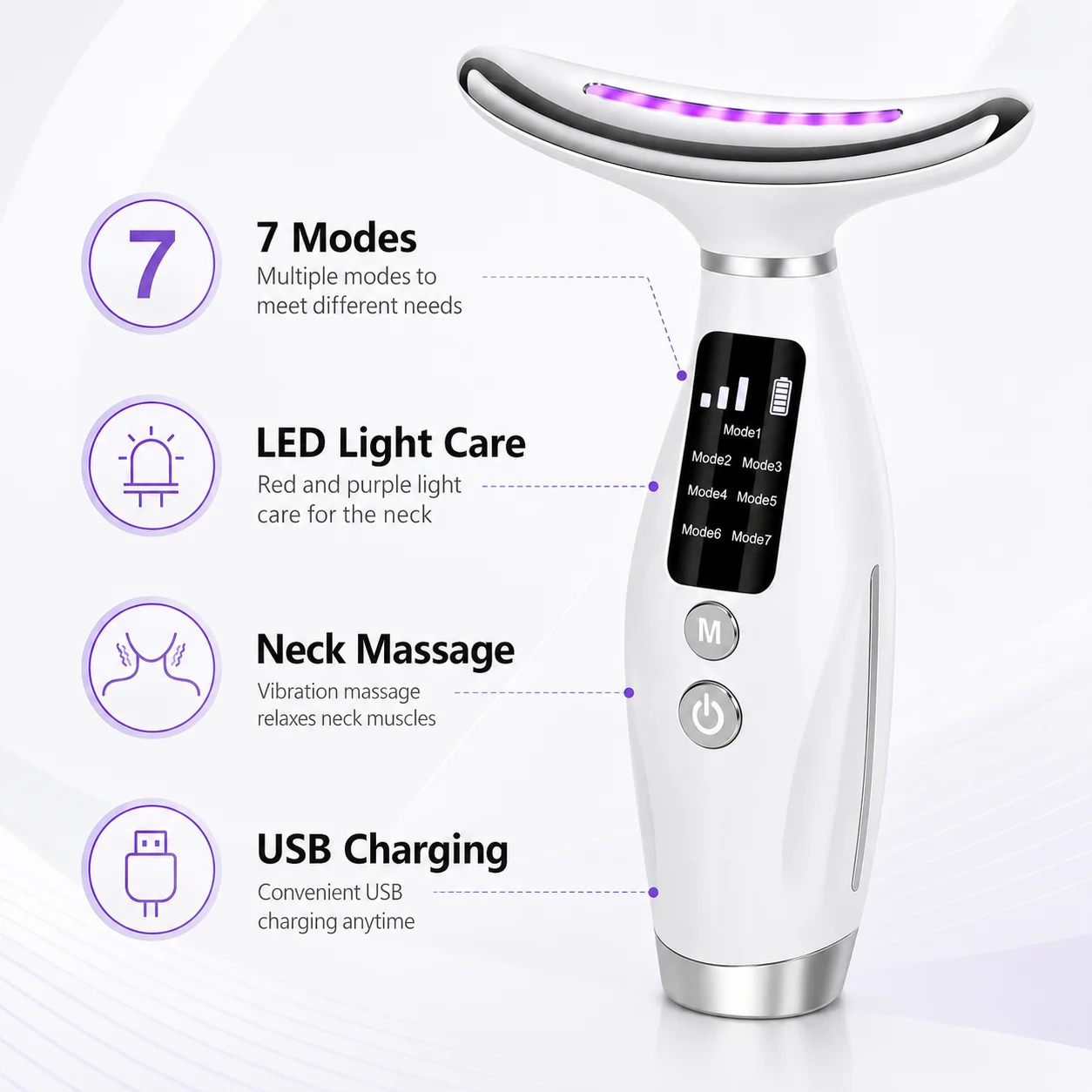 EMS Facial Massager Microcurrent Face Lifting Device Skin Tightening Anti Wrinkle Beauty Machine 7 Colors LED Light Therapy
EMS Facial Massager Microcurrent Face Lifting Device Skin Tightening Anti Wrinkle Beauty Machine 7 Colors LED Light Therapy