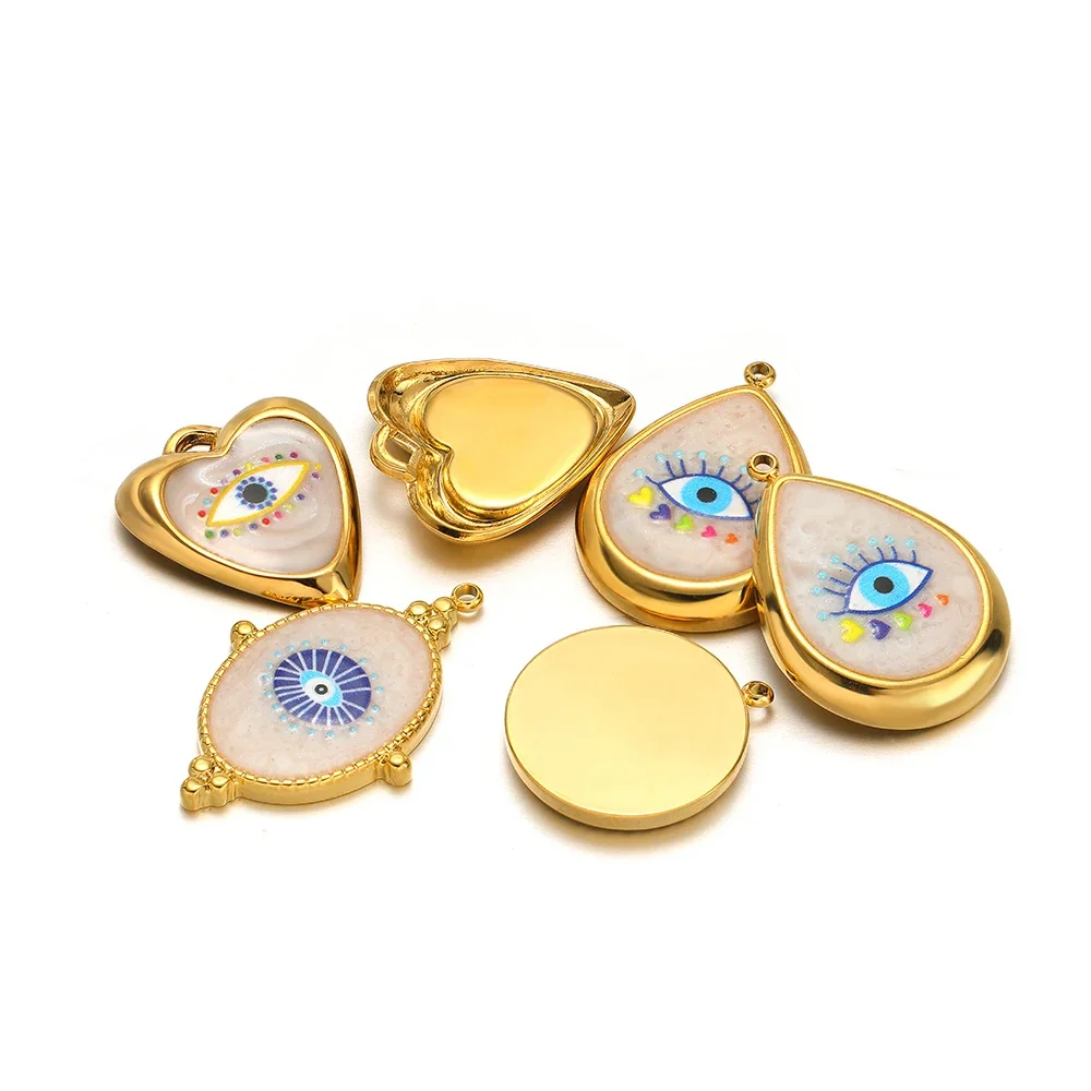 4Pcs Enamel Heart Pendants Stainless Steel Evil Blue Eye Charms Bulk Handmade Necklaces Bracelets DIY Jewelry Making Accessories
4Pcs Enamel Heart Pendants Stainless Steel Evil Blue Eye Charms Bulk Handmade Necklaces Bracelets DIY Jewelry Making Accessories
