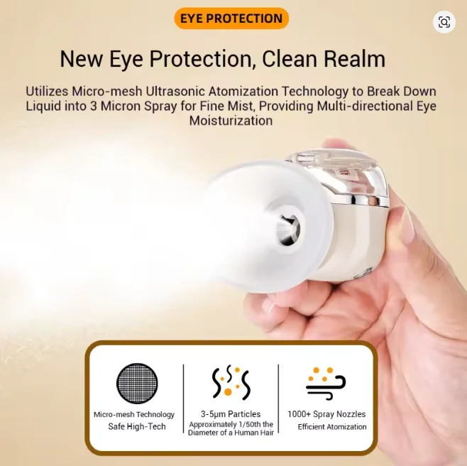 Cold and hot double application eye moisturizer to relieve fatigue Dry eye steam Eye atomizer Charging spray fumigation eye care
Cold and hot double application eye moisturizer to relieve fatigue Dry eye steam Eye atomizer Charging spray fumigation eye care