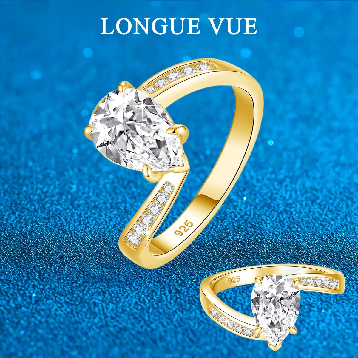 3CT Pear Cut Moissanite Rings 925 Silver Women WaterDrop Solitaire Wedding Bands Gifts 18k Gold Plated Engagement Fine Jewelry
3CT Pear Cut Moissanite Rings 925 Silver Women WaterDrop Solitaire Wedding Bands Gifts 18k Gold Plated Engagement Fine Jewelry