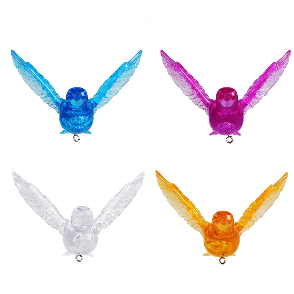 4pcs Bird Hanging Decoration Bird Statue Hanging Bird Figurine Household Adornment Showcase Decor (Transparent + Yellow + Purple
4pcs Bird Hanging Decoration Bird Statue Hanging Bird Figurine Household Adornment Showcase Decor (Transparent + Yellow + Purple