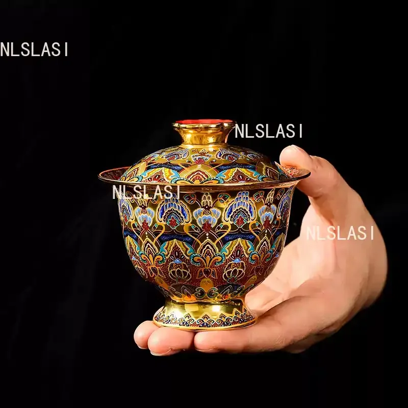 Dunhuang Impression Enamel Color Ercai Bowl Cover Ceramic Gilded Tea Bowl Kung Fu Drinking Utensils Tea Ceremony Accessories
Dunhuang Impression Enamel Color Ercai Bowl Cover Ceramic Gilded Tea Bowl Kung Fu Drinking Utensils Tea Ceremony Accessories