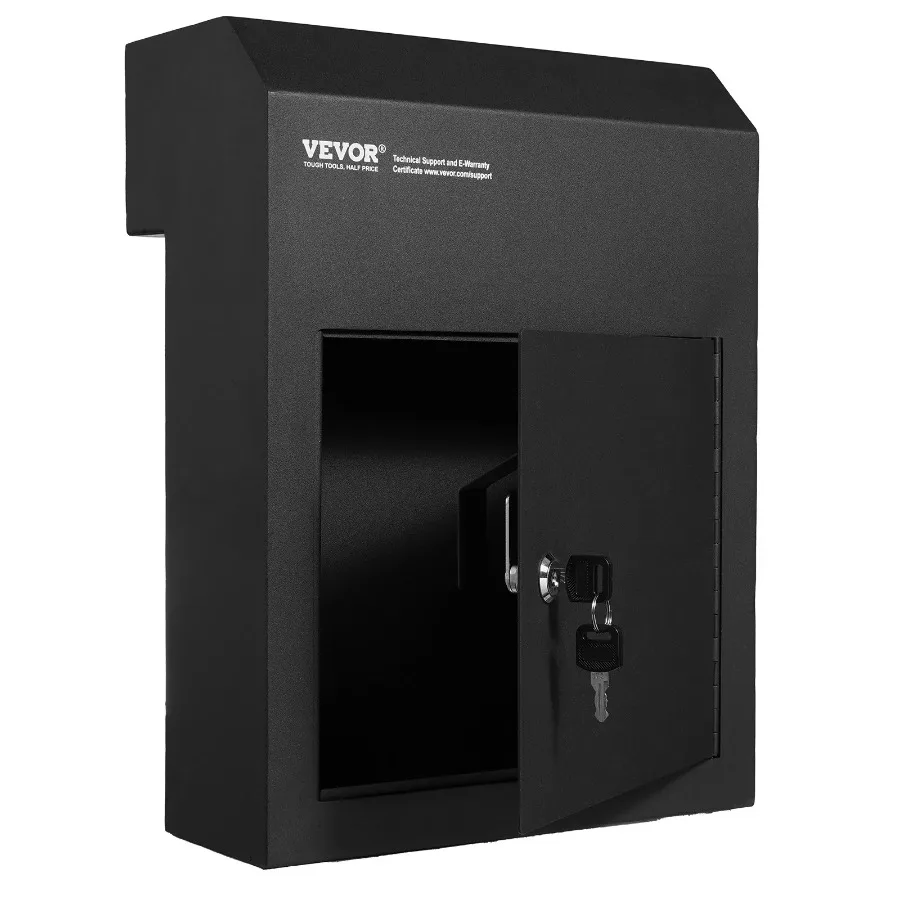Through The Door Key Drop Box Heavy Duty Steel Through the Door Mailbox with 1.8 12 Key Lock 12x6x16 Mail Drop Box Black
Through The Door Key Drop Box Heavy Duty Steel Through the Door Mailbox with 1.8 12 Key Lock 12x6x16 Mail Drop Box Black