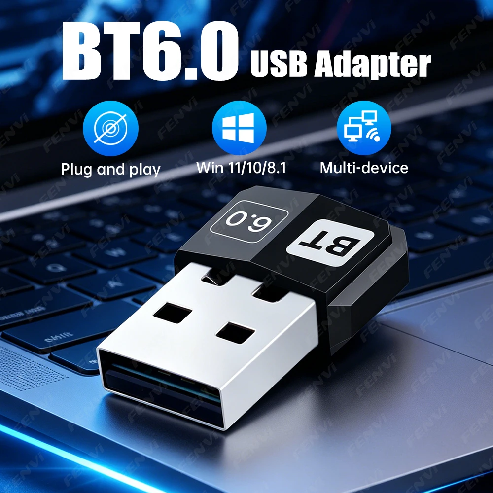 USB Bluetooth 6.0 Adapter Transmitter Bluetooth Receiver Dongle BT5.4/5.3 for PC Speaker Wireless Mouse Keyboard Audio Win 10/11
USB Bluetooth 6.0 Adapter Transmitter Bluetooth Receiver Dongle BT5.4/5.3 for PC Speaker Wireless Mouse Keyboard Audio Win 10/11