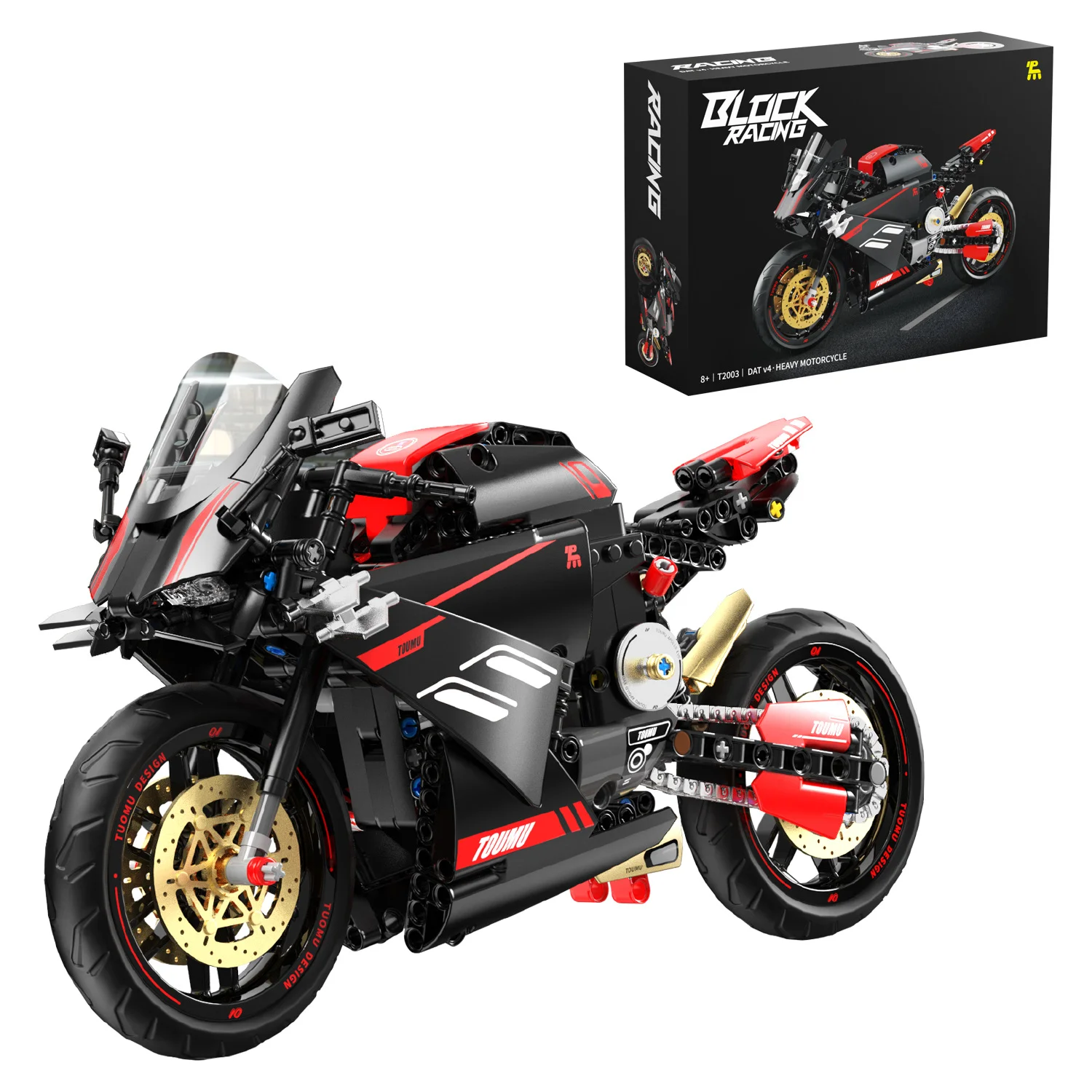 Набор строительных блоков для мотоцикла V4 в масштабе 1:5, креативный конструктор в стиле MOC, развивающий STEM-подарок для мальчиков и девочек
Набор строительных блоков для мотоцикла V4 в масштабе 1:5, креативный конструктор в стиле MOC, развивающий STEM-подарок для мальчиков и девочек