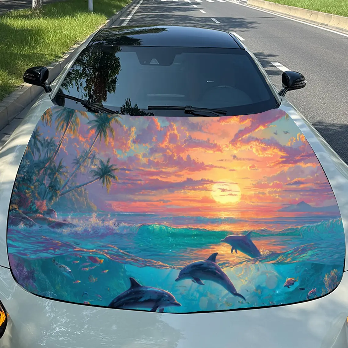 Enchanting Sunset Ocean Dolphin Car Hood Stickers - Self-Adhesive, Waterproof and Durable Vinyl Wrap, Decorate And Protect Your
Enchanting Sunset Ocean Dolphin Car Hood Stickers - Self-Adhesive, Waterproof and Durable Vinyl Wrap, Decorate And Protect Your