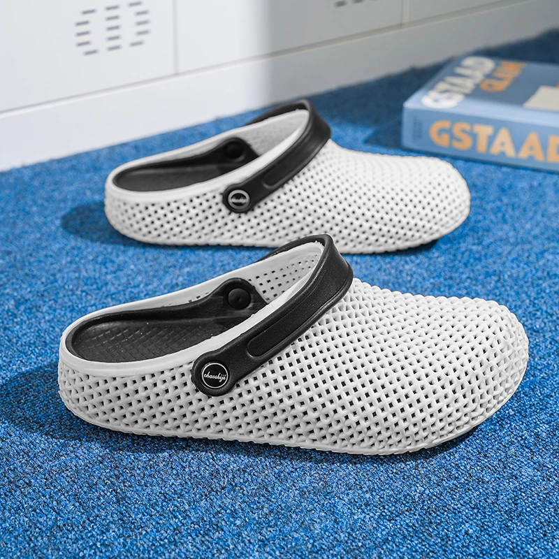 Breathable Mesh Clogs for Men with Adjustable Strap Quick-drying Non-slip Hollow Out Slip-on Sandals for Summer Garden and Beach
Breathable Mesh Clogs for Men with Adjustable Strap Quick-drying Non-slip Hollow Out Slip-on Sandals for Summer Garden and Beach