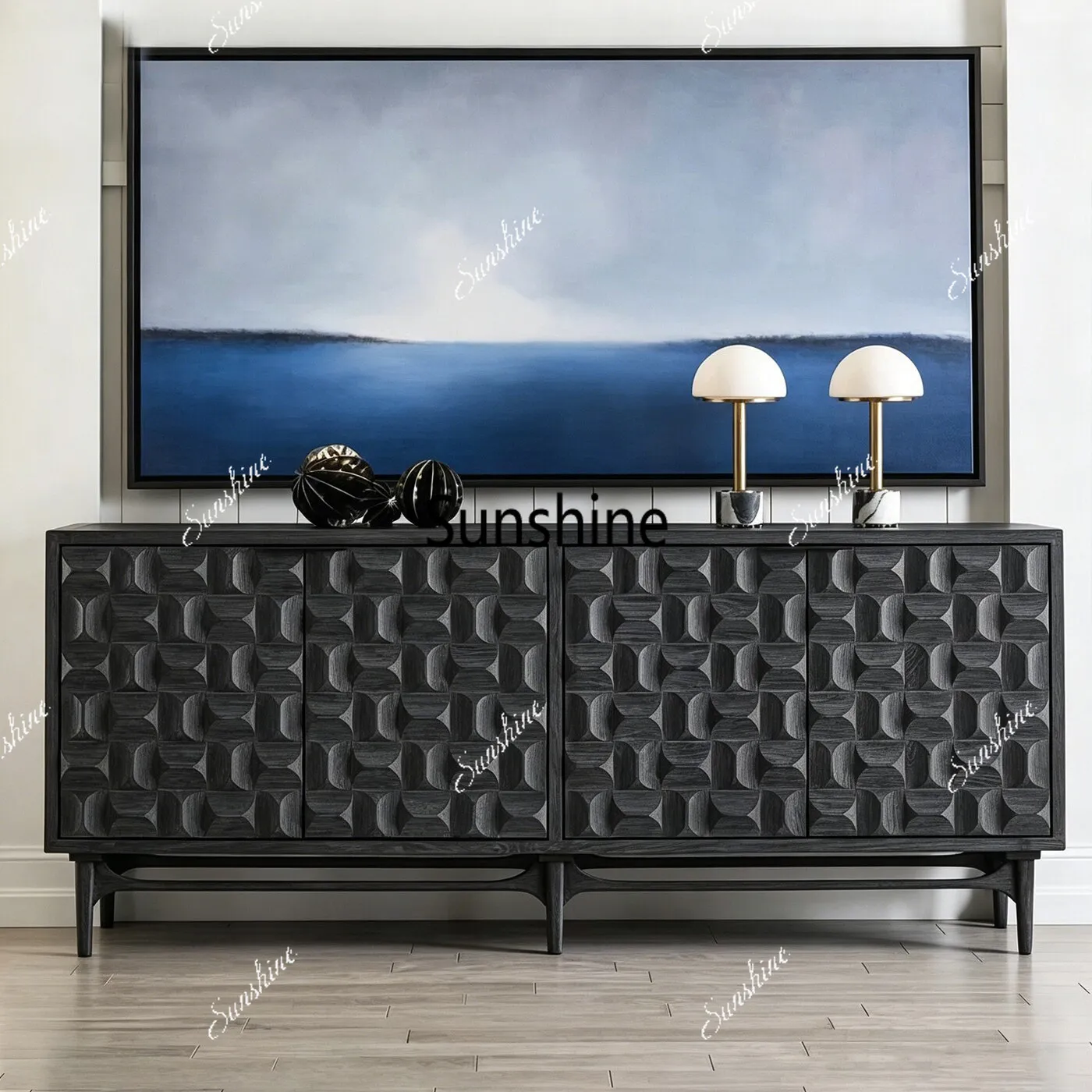 French retro side cabinet geometric creative storage cabinet
French retro side cabinet geometric creative storage cabinet