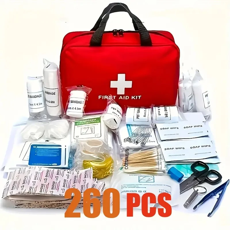 260pcs Deluxe First Aid Kit - Essential Emergency Supplies for Home, Outdoor Adventure and Camping Safety
260pcs Deluxe First Aid Kit - Essential Emergency Supplies for Home, Outdoor Adventure and Camping Safety
