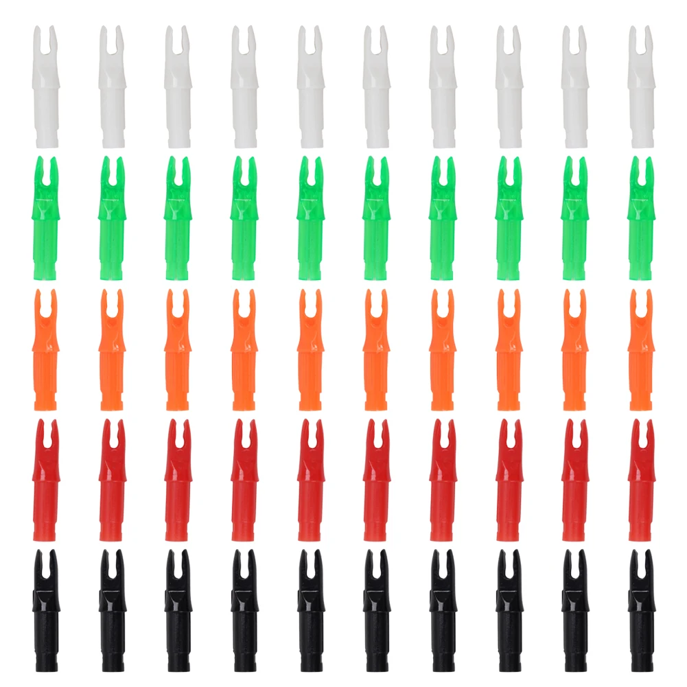 50Pcs Plastic Arrow Nocks Compatible with Carbon Arrow Shafts Featuring .244 Inch 6.20mm Internal Diameter Insert
50Pcs Plastic Arrow Nocks Compatible with Carbon Arrow Shafts Featuring .244 Inch 6.20mm Internal Diameter Insert