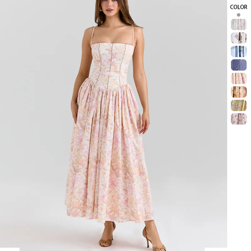 Chic Summer Sexy Camis Dresses Women Sleeveless Spaghetti Strap Elegant and Gentle Wind Slim Floral Suspender Dress Fairy Y2K
Chic Summer Sexy Camis Dresses Women Sleeveless Spaghetti Strap Elegant and Gentle Wind Slim Floral Suspender Dress Fairy Y2K
