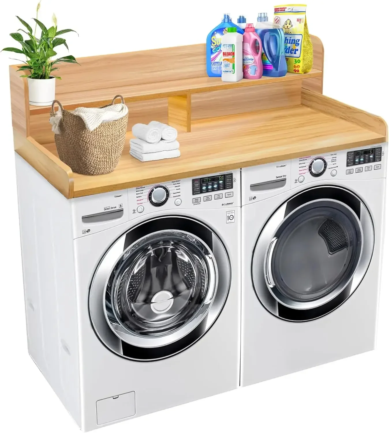 Laundry Washer Dryer Countertop Shelf Universal Fit Storage Two Tier Oak
Laundry Washer Dryer Countertop Shelf Universal Fit Storage Two Tier Oak