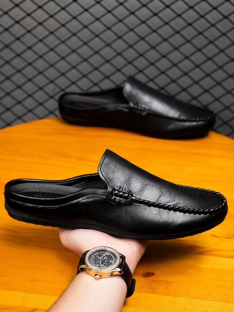 Men's Summer Casual Sport Shoes Slip-On Sandals Half Slippers Breathable Thick Bottom mid Heel Rubber Outsole Pure Color
Men's Summer Casual Sport Shoes Slip-On Sandals Half Slippers Breathable Thick Bottom mid Heel Rubber Outsole Pure Color