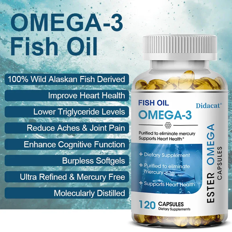 Omega-3 Fish Oil 3600MG - Rich in DHA & EPA - Support Brain & Nervous System Health, Cardiovascular & Skin Health, Non-GMO
Omega-3 Fish Oil 3600MG - Rich in DHA & EPA - Support Brain & Nervous System Health, Cardiovascular & Skin Health, Non-GMO